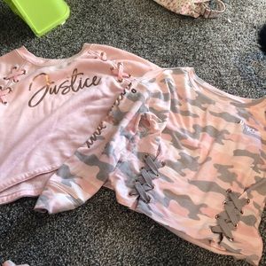 Justice long sleeved 8 / 10 girls tops